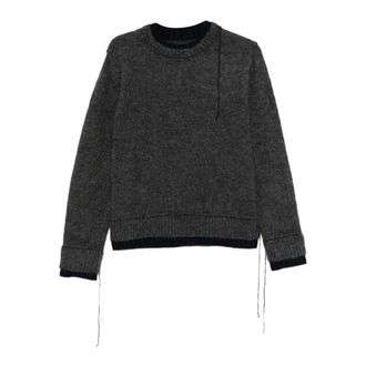 sacai Double-layered Frayed-edge Sweater