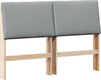 vidaXL Upholstered Headboard Light Grey 150 cm Solid Pine Wood vidaXL