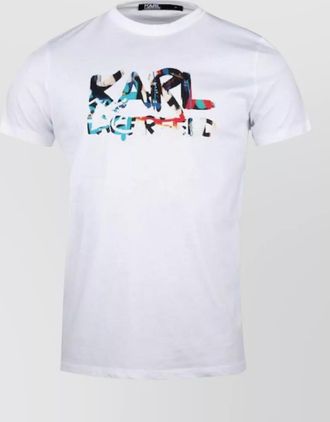 Karl Lagerfeld crew neck graphic print short sleeve shirt
