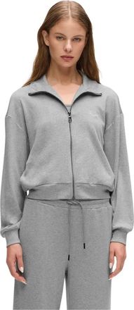 Karl Lagerfeld Signature Lurex Zip-up - Dames - Vesten met rits - Grijs - XS - Polyester - Hoodies & sweatvesten