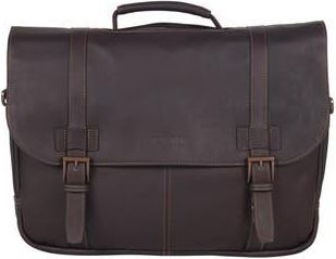 Kenneth Cole Colombian Leather 16 Laptop Computer Portfolio Messenger Briefcase in Brown at Nordstrom Rack