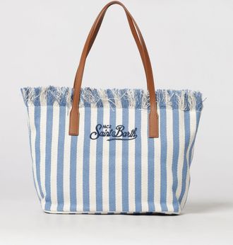 MC2 Saint Barth Borsa in cotone con logo ricamato