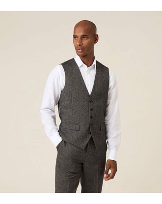 Skopes Fox Suit Waistcoat Charcoal