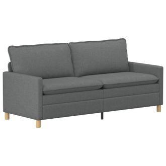 vidaXL Sof&aacute; 3 Plaza Gris Oscuro 196 X 81 X 87,5 Cm Tela Vidaxl