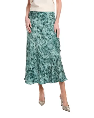 Lafayette 148 New York Bias Cut Flared Silk-Blend Maxi Skirt