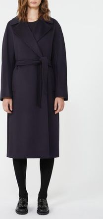 Max Mara Resina Virgin Wool Coat in Navy at Nordstrom, Size 14