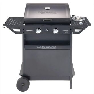 Campingaz Barbacoa De Gas Con Ruedas 2 Quemadores De Acero Y Quemador Lateral Xpert 200 Ls Plus