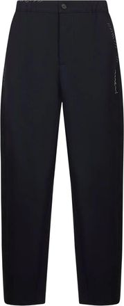 Marni Pantaloni In Lana Con Tasca Ricamata-Donna