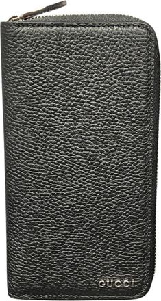 Gucci Black Leather Long Wallet (Bi-Fold) (Pre-Owned)