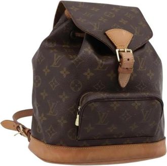 Louis Vuitton Tweedehands Canvas Louis Vuitton tassen - Dames - Vintage Rugzakken - Bruin - ONE Size - Vintage