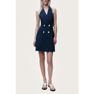 Nocturne Double-Breasted Halter Neck Mini Dress in Multi-Colored at Nordstrom, Size X-Small Eu