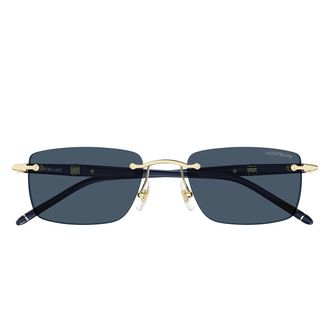 Montblanc Sunglasses Mb0344 S 003 Gold/Blue Men