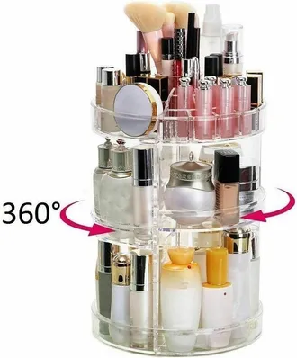 Trade Shop Trade Shop - Espositore Girevole Trasparente Porta Trucchi Cosmetici Organizer Smalti
