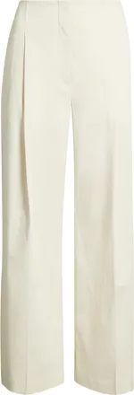 BOSS Tulotta Pleated High Waist Wide Leg Pants in Light Pumice at Nordstrom, Size 14