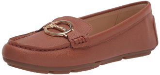 Calvin Klein Womens Layne Loafer Flat, Luggage 259, 8.5