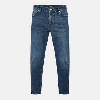 HUGO BOSS Mens Slim Fit Five Pocket Jeans in Bright Blue - Size 33W/32L