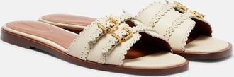 Zimmermann Goldie leather slides