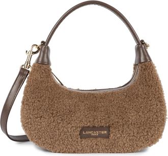 Lancaster Ritssluiting Hobo Tas Aura Polar Stijl - Dames - Handtassen - Bruin - ONE Size - Tassen