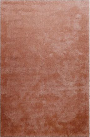 Homie Living Alfombra de pelo largo extrasuave de color coñac 70x140