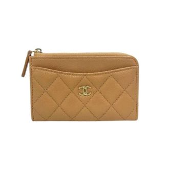 Chanel Pre-owned Wallets, female, Beige, Size: ONE SIZE Pre-owned Matelasse Caviar Leather Coin Case