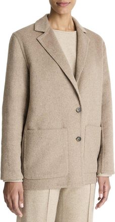 Vince Double Faced Wool & Cashmere-Blend Cardi Blazer