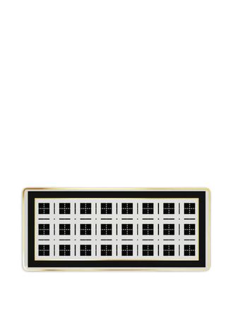 Baci Milano checked tray (29cm x 10cm) - unisex - Fabric - One Size - Blue