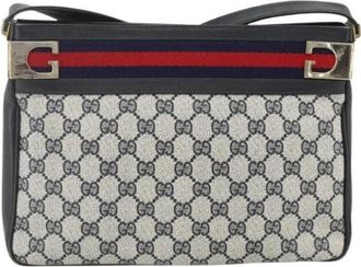 Gucci Pre-owned Vintage Schoudertas - unisex - Vintage Schoudertas - Blauw - ONE Size - Leer - Vintage