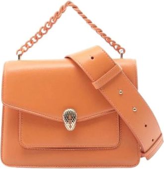 Bulgari Pre-owned Borsa a Mano Serpenti Forever in Pelle 2way - - Pre-owned - Donna - Arancione - ONE SIZE