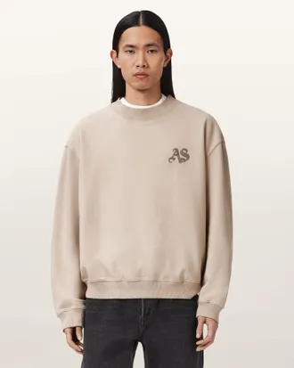 AllSaints Icon Boxy Crew Neck Sweatshirt