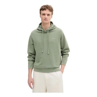 GANT Hoodies & sweatvesten, Heren, Groen, S, Katoen, Logo-embroidered Hoodie