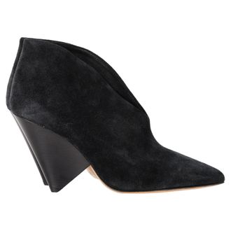 Isabel Marant Isabel Marant Adenn Enkellaarsjes in Zwart Su&egrave;de