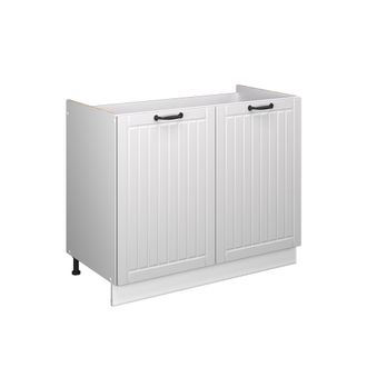 Vicco Mueble Bajo Para Fregadero Fame-line, Blanco Casa De Campo/blanco, 100 Cm Sin Encimera, Vicco