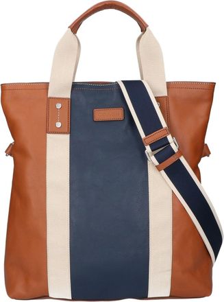 Coach Brown Navy Leather Tote Bag (Pre-Owned)