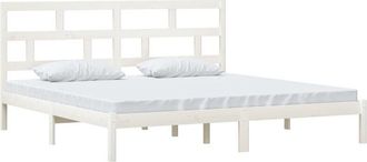 vidaXL Vidaxl - Estructura De Cama Madera Maciza De Pino Blanco 200x200 Cm
