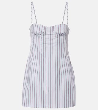 Sir. Pinstripe cotton-blend minidress