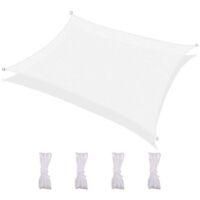 OEM Vela De Sombra Rectangular Zvd, Impermeable Y Resistente A Los Rayos Uv, Para Patio, Jard&iacute;n O C&eacute;sped, 2,5 X 3 M, Blanca - Crezuo