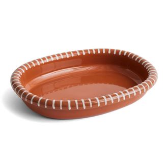 HAY Barro Servierschale oval, natural with stripes