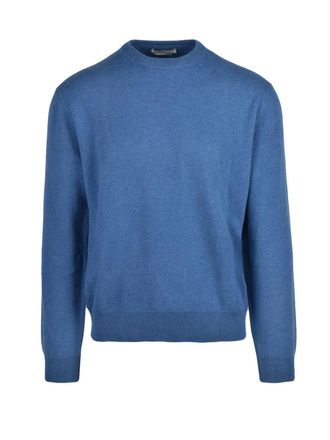 Daniele Fiesoli Cashmere Crewneck Sweater In Deep Indigo