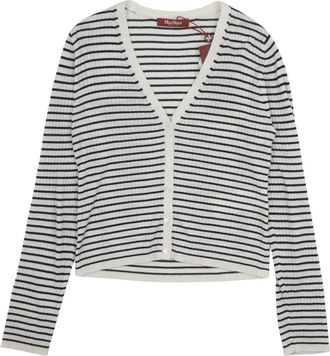Max Mara Cardigans, female, White, Size: L Trieste Cardigan