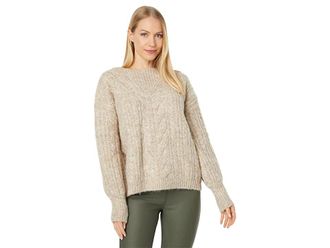 Hatley Cable Knit Pullover Womens Clothing Oatmeal Melange : XL, Nylon/Polyester/Spandex