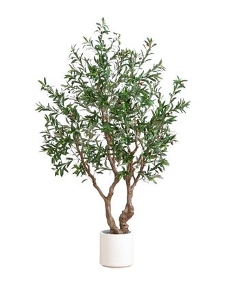 Nearly Natural 6Ft Artificial Grand Olive Tree In Decorative Planter
