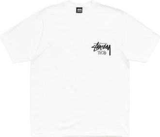 St&uuml;ssy Tops, Heren, Wit, L, Katoen, Oversized Tee