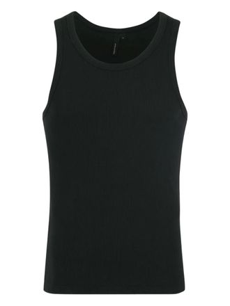 Entire studios ribbed-trims tank top - Black