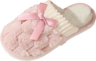 Generic Womens Plush Slippers Soft Fuzzy Sliders Festive Pattern Cheap And Comfortable Cute Animal/Funny Prints Uk Size Halloween/Christmas Printed