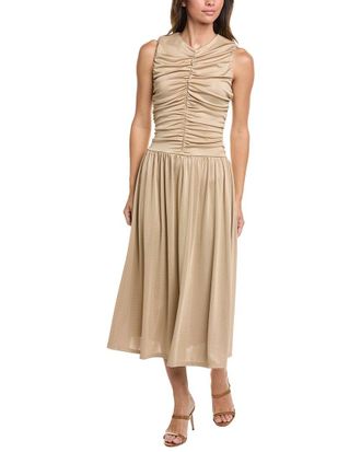 Kenneth Cole Drawstring A-Line Midi Dress