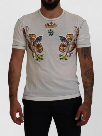 Dolce & Gabbana silk cotton printed short-sleeve t-shirt
