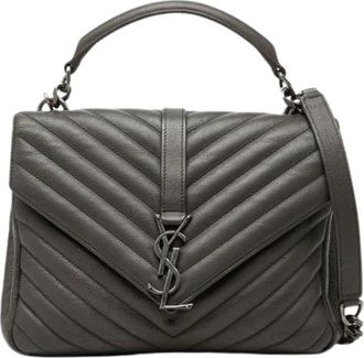Saint Laurent Pre-owned College Satchel - - Pre-owned - Donna - Grigio - ONE SIZE