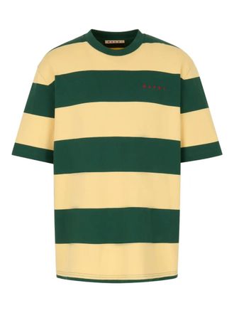 Marni striped short-sleeve T-shirt - Green