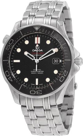Omega Pre-owned Omega Seamaster Automatic Chronometer Black Dial Mens Watch OM21230412001003