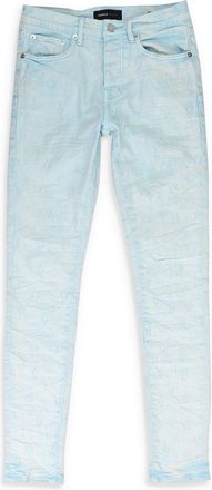 Purple JACQUARD MONOGRAM BLUE SKINNY JEANS